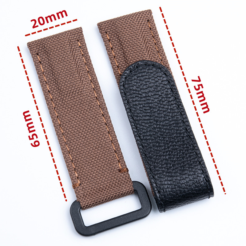 20mm Hook and Loop Fastener Ca - Canvas Strap Watch ulasan dan harga