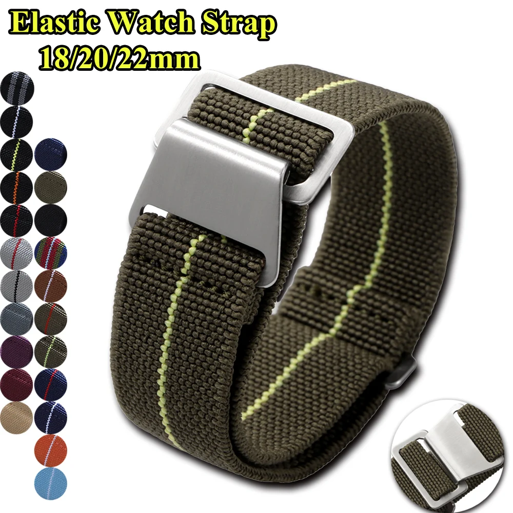 Elastic Watch Strap 18mm 20mm  - Parachute Strap Elastic ulasan dan harga
