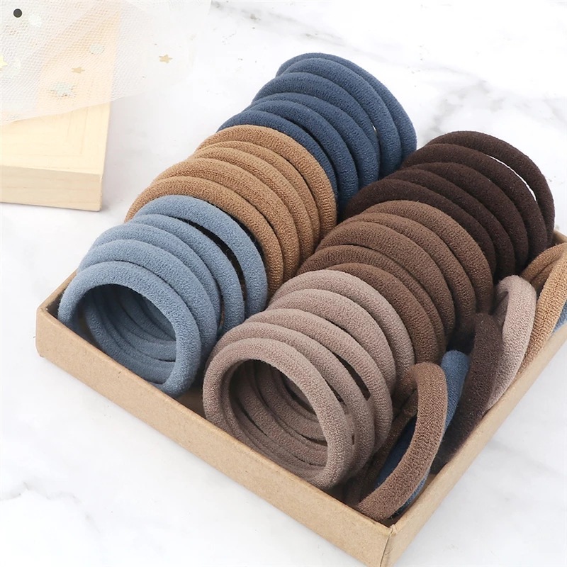 50PCS/Set Women Girls Basic Ha - Silicone Band Women ulasan dan harga