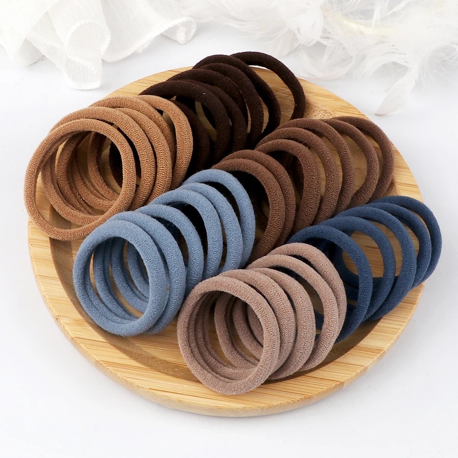 50PCS/Set Women Girls Basic Ha - Silicone Band Women ulasan dan harga