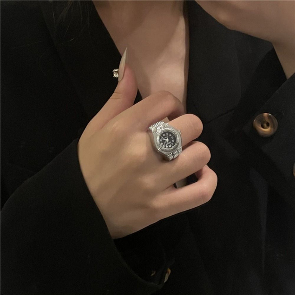 Punk Mini Finger Watch Rings A - Canvas Strap Watch ulasan dan harga