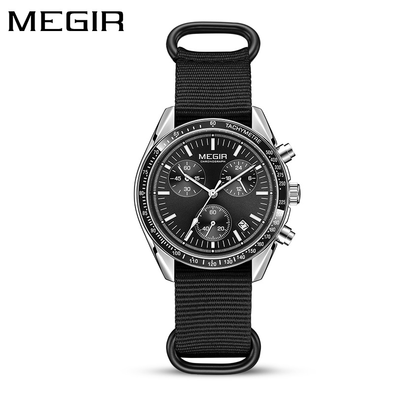 MEGIR 2247 Men's Luxury Quartz - Canvas Strap Watch ulasan dan harga