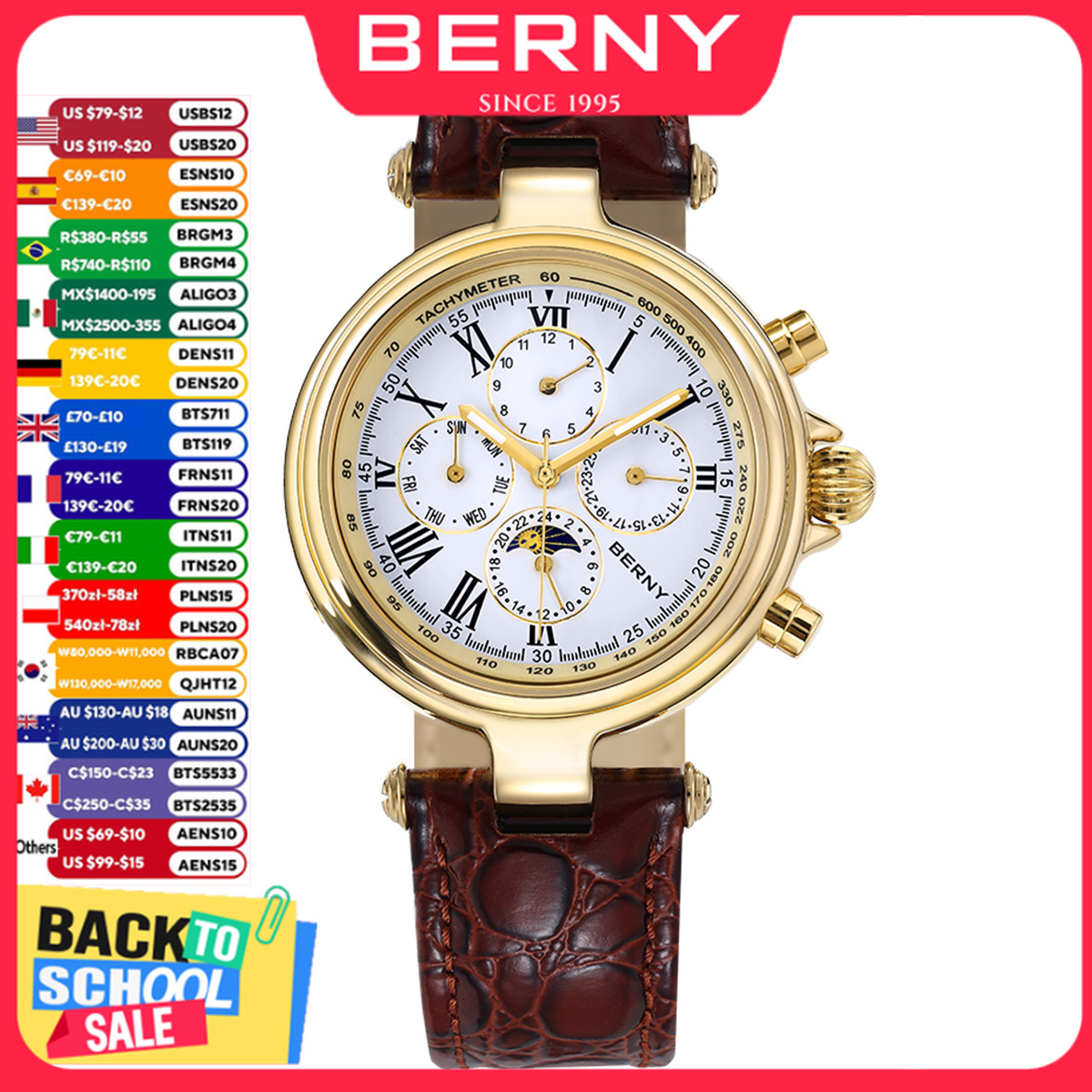 BERNY Retro Automatic Men's Wa - Seiko Watch Prospex ulasan dan harga