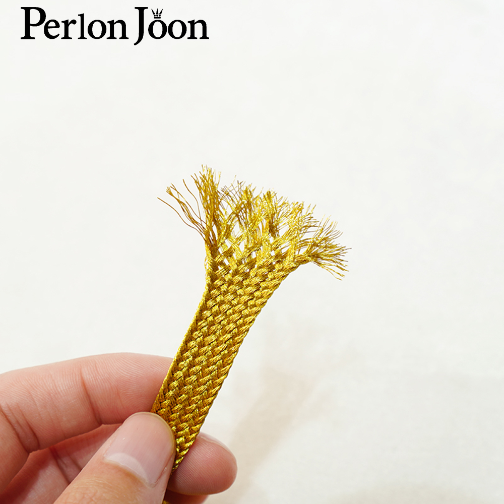 10 Yards Gold Thread Strap Web - Perlon Strap Woven ulasan dan harga
