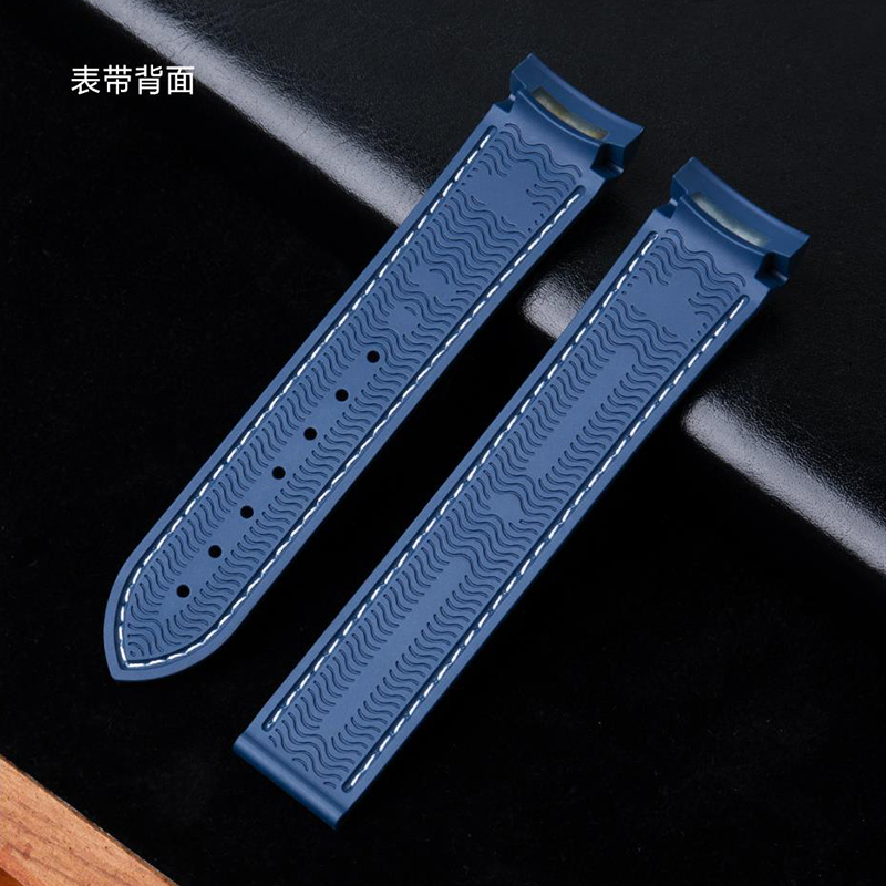Curved End Rubber Silicone Wat - Omega Watch Speedmaster ulasan dan harga