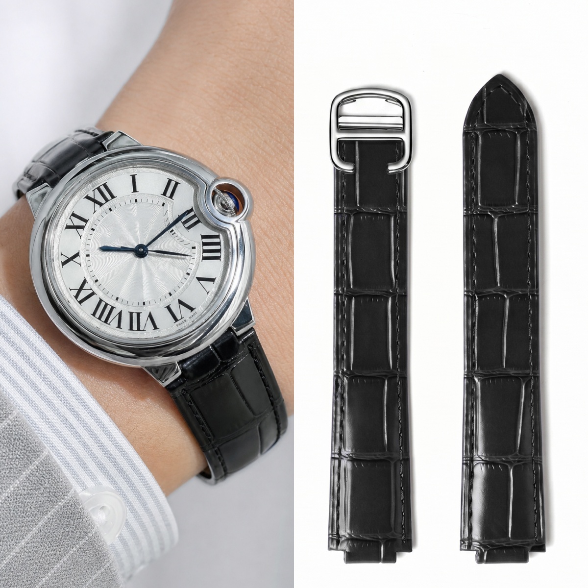 Special Double Convex Tail Lea - Cartier Watch Ballon Bleu ulasan dan harga