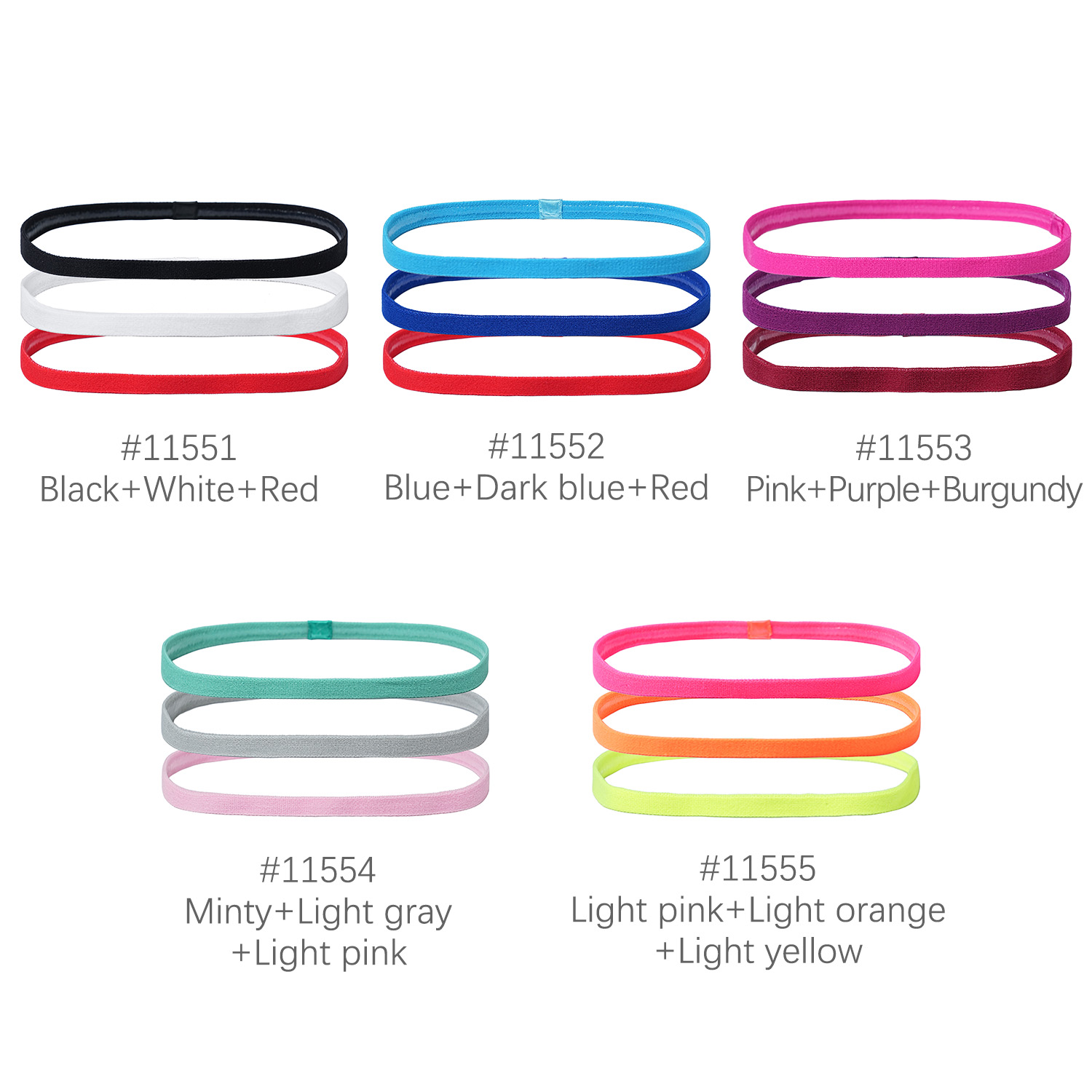 3Pcs Non-Slip Sports Hairband  - Silicone Band Women ulasan dan harga