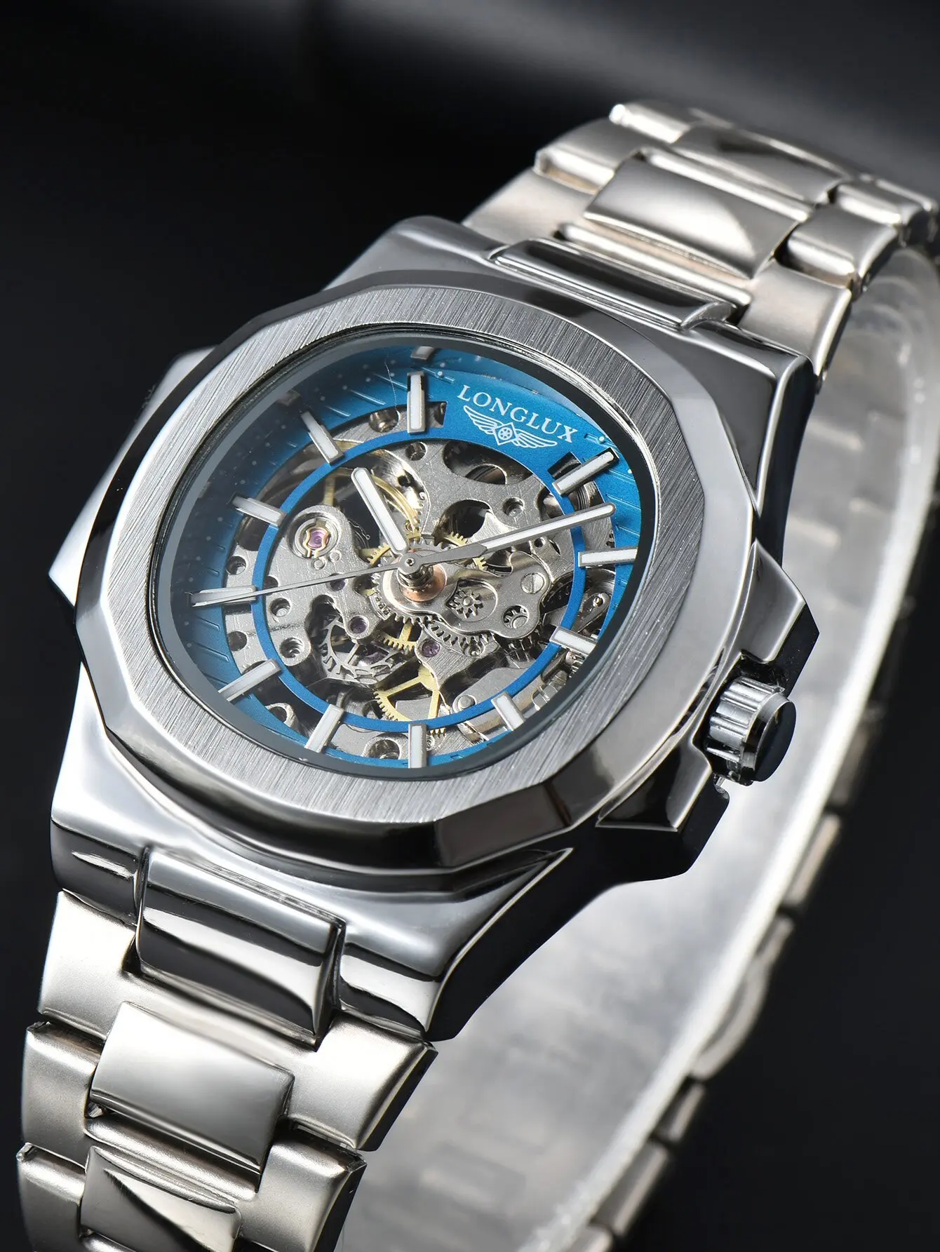 LONGLUX Men Automatic Mechanic - Seiko Watch 5 Sports ulasan dan harga